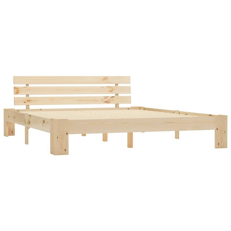 Foto van The living store bedframe massief grenen - 213x165x66 cm - 160x200 cm - naturel