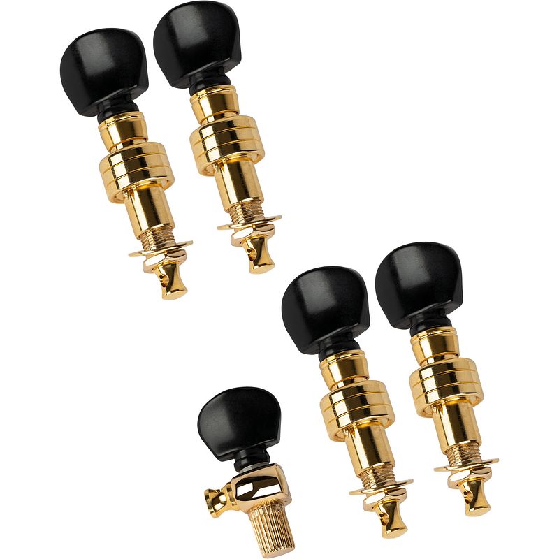 Foto van Ortega otmbjdc-go 4+1 banjo tuning machines gold stemmechanieken voor banjo