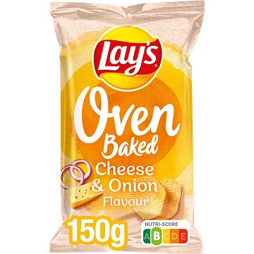 Foto van Lay'ss oven cheese onion kaas ui chips 150gr bij jumbo