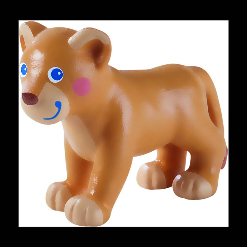 Foto van Little friends poppenhuispop leeuwenwelp junior 6,5 cm pvc bruin