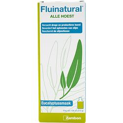 Foto van Fluinatural alle hoest siroop - eucalyptus