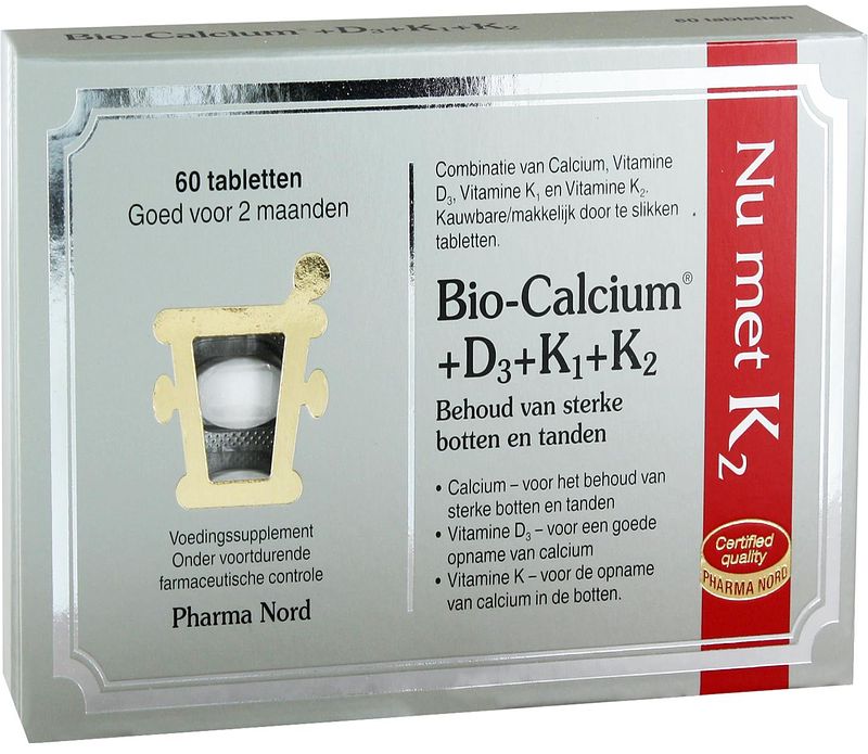 Foto van Pharma nord bio-calcium+d3+k1+k2 tabletten
