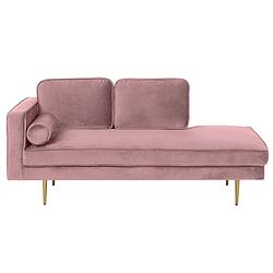 Foto van Beliani miramas - chaise longue-roze-fluweel
