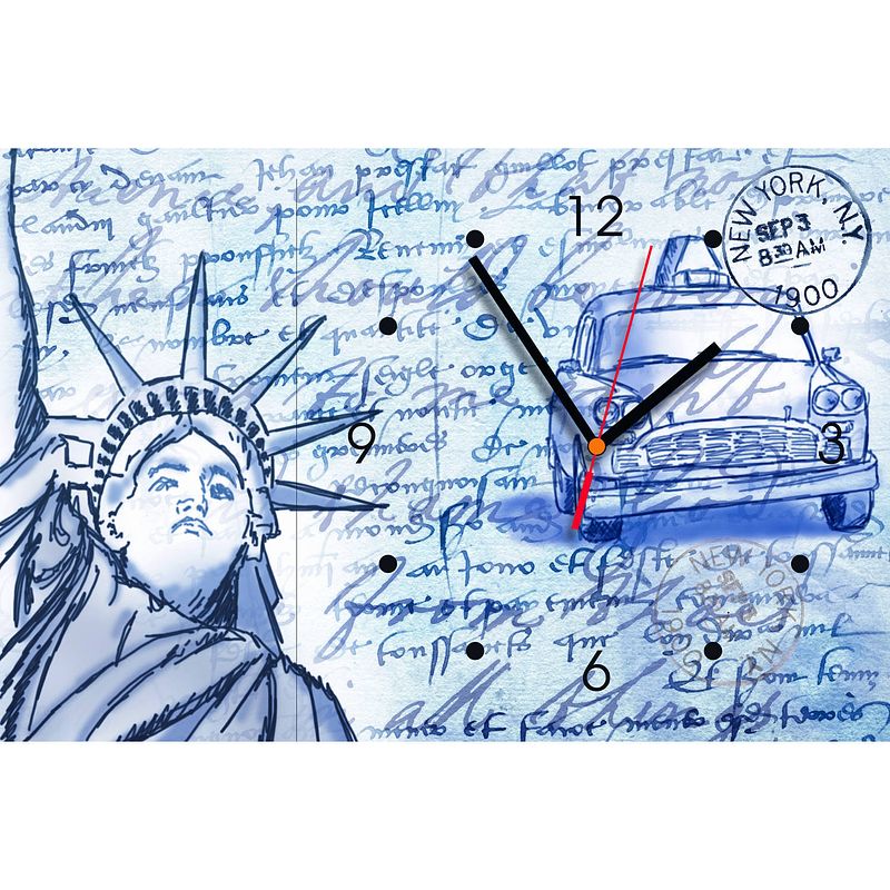 Foto van Contento statue of liberty sketch wandklok