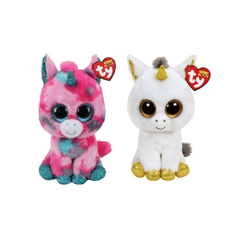 Foto van Ty - knuffel - beanie buddy - gumball unicorn & pegasus unicorn