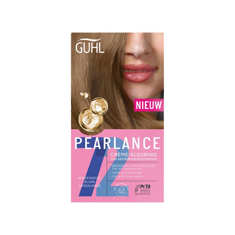 Foto van Guhl pearlance intensieve crème-kleuring n72 middengoudblond sandalwood