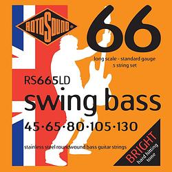 Foto van Rotosound 665ld swing bass 66 set basgitaarsnaren 45 - 130