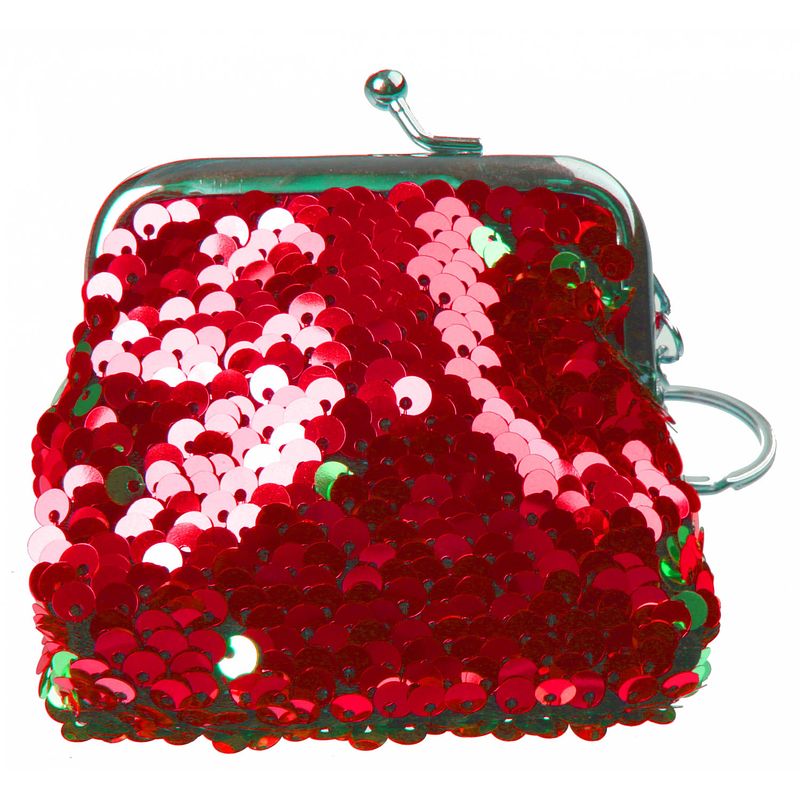 Foto van Lg-imports zeemeermin-portemonnee glitter 9 cm rood