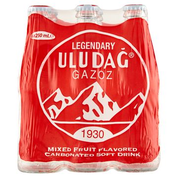 Foto van Uludağ legendary gazoz frisdrank met vruchtensmaak 6 x 250ml bij jumbo