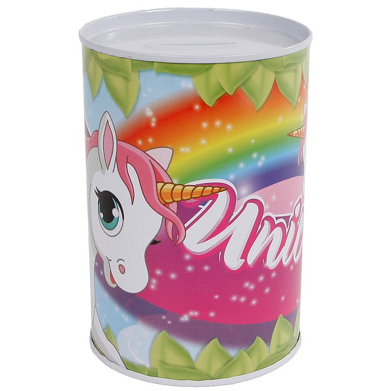 Foto van Toys amsterdam spaarpot unicorn meisjes staal 8,5 x 11,5 cm