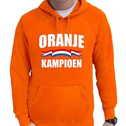 Foto van Oranje fan hoodie / sweater met capuchon holland oranje kampioen ek/ wk voor heren s - feesttruien