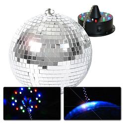 Foto van Discobal - beamz discobol 20cm inclusief motor met led verlichting