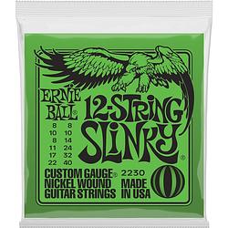 Foto van Ernie ball 2230 12 string slinky 008 - 040 green snarenset