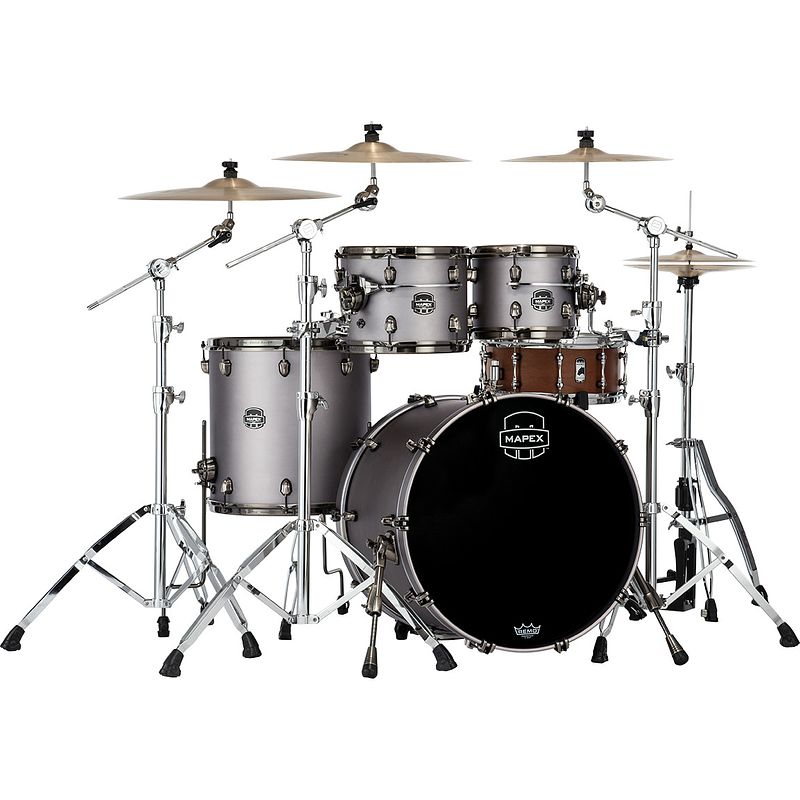 Foto van Mapex se529xm saturn evolution maple rock gun metal grey 4-delige shellset