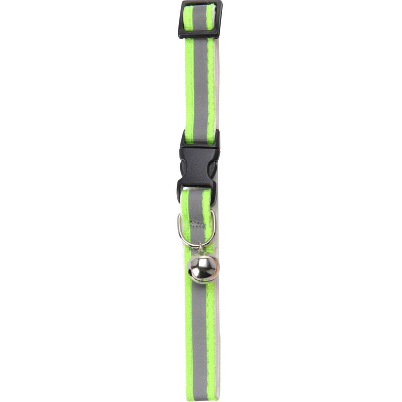 Foto van Cats collection kattenhalsband 18-30 cm nylon grijs/groen