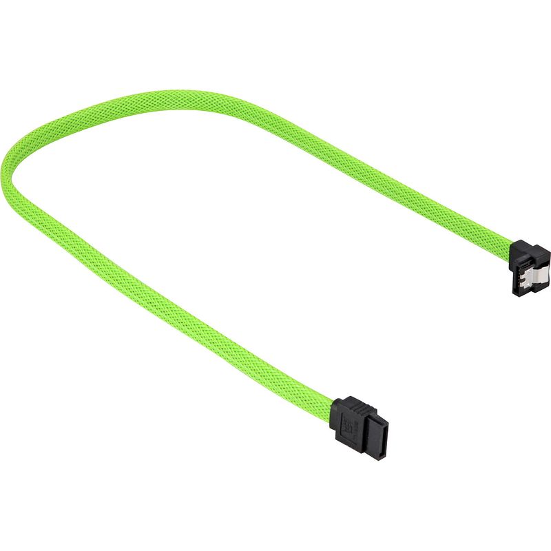 Foto van Sata iii kabel 90° sleeve 60 cm