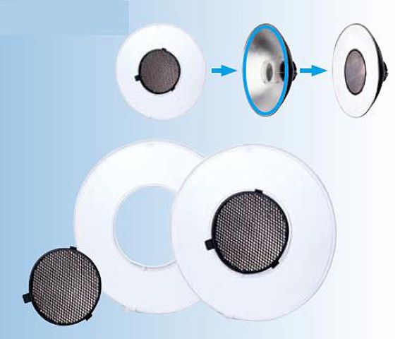 Foto van Falcon eyes diffuser + grid cdh-68-3 voor sr-68t