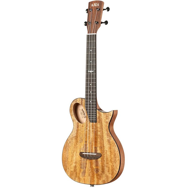 Foto van Kala revelator night owl mango tenor elektrisch-akoestische tenor ukelele met deluxe gigbag