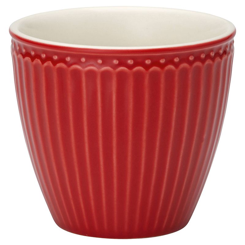 Foto van Greengate beker (latte cup) alice rood 300 ml - ø 10 cm