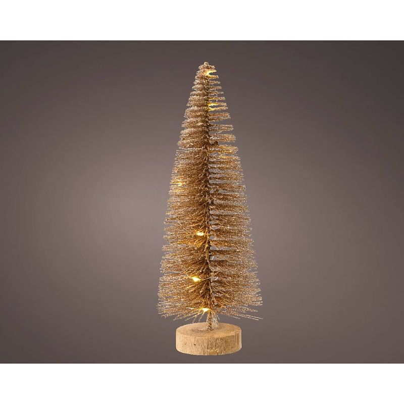 Foto van Lumineo - microled boom d11h30 cm goud/wwt kerst