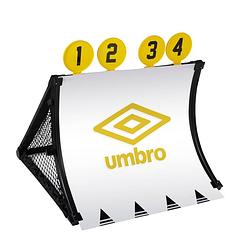Foto van Umbro voetbaltrainer 4-in-1 - rebounder - voetbaldoel - schuine wand - richting schieter - 75 x 58 x 78 cm