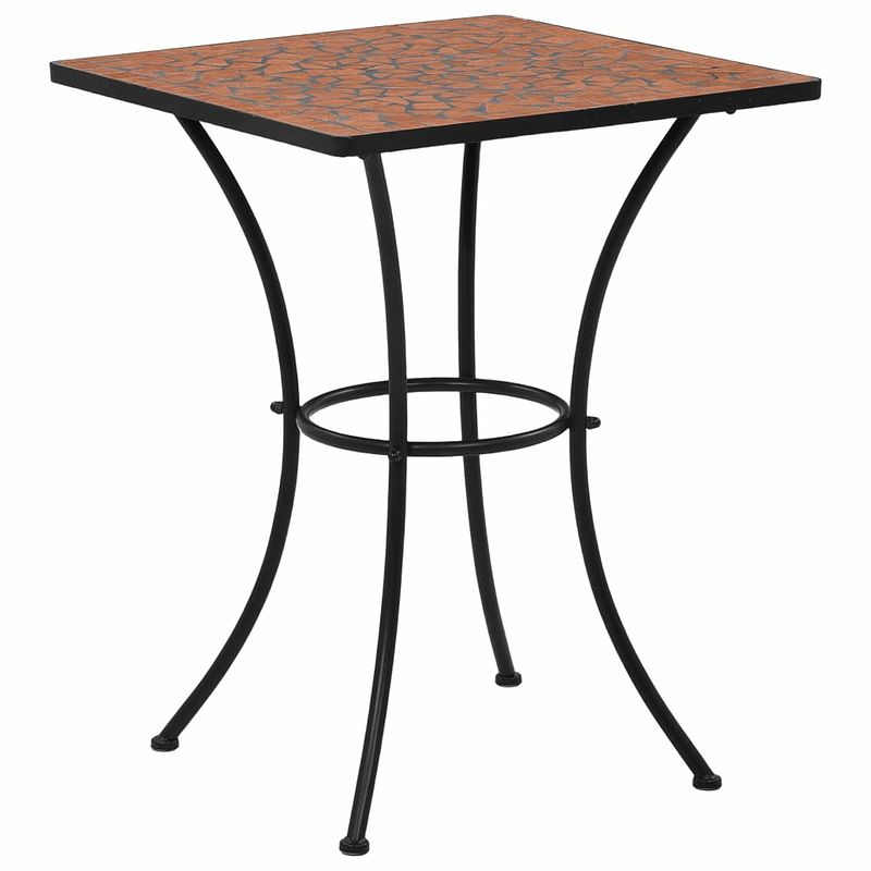 Foto van Vidaxl bistrotafel mozaïek 60 cm keramiek terracottakleurig