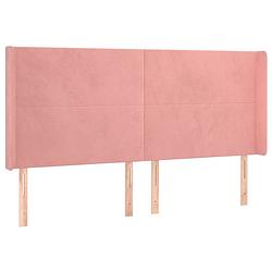 Foto van The living store hoofdbord - classic - meubels - 203 x 16 x 118/128 cm - roze