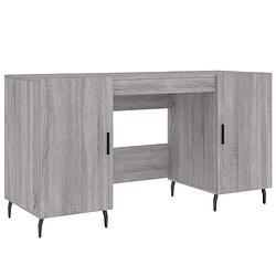 Foto van Vidaxl bureau 140x50x75 cm bewerkt hout grijs sonoma eikenkleurig