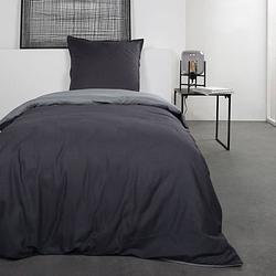 Foto van Noa bedset - katoen - 1 persoon - 140 x 200 cm - two-tone grey