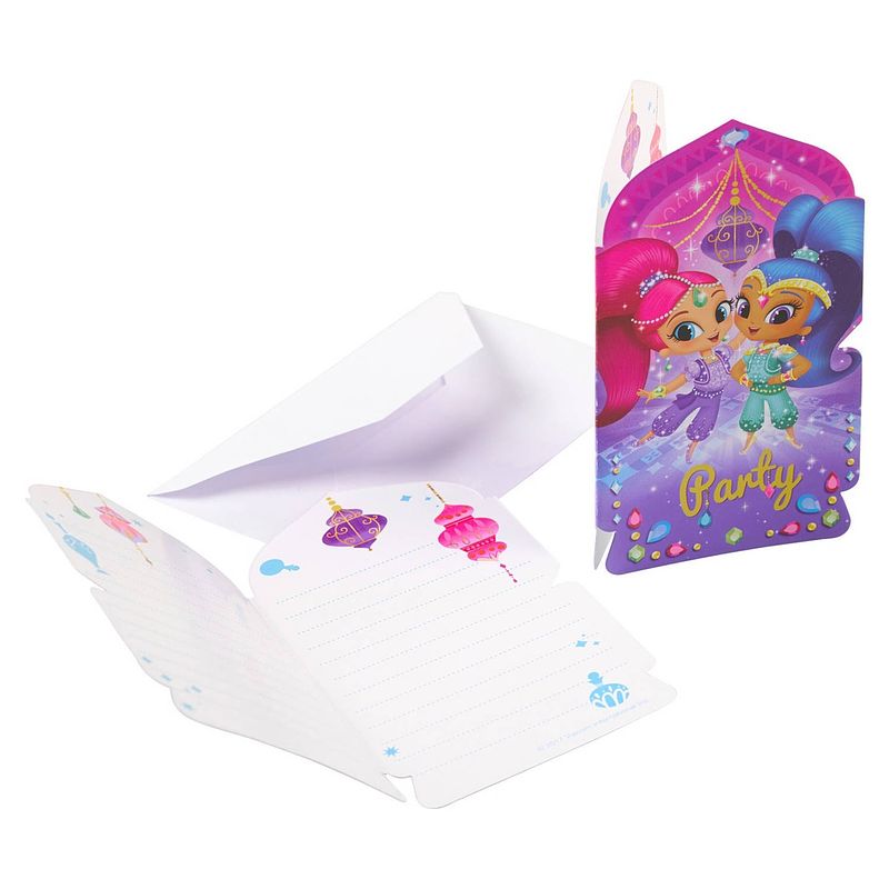 Foto van Nickelodeon uitnodigingen shimmer en shine 14 cm 8 stuks