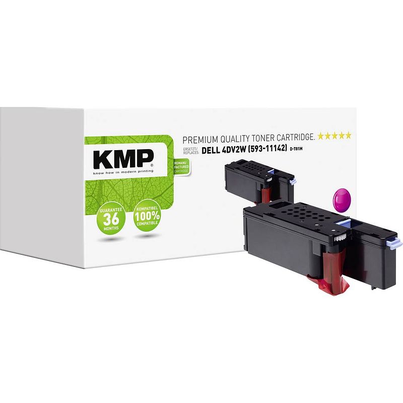 Foto van Kmp toner vervangt dell 593-11142 compatibel magenta 1400 bladzijden d-t81m