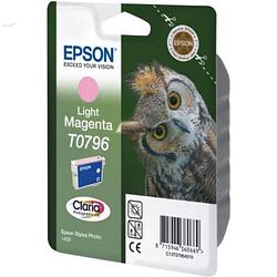 Foto van Epson inktcartridge t0796, 975 pagina's, oem c13t07964010, licht magenta