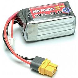 Foto van Red power lipo accupack 11.1 v 1000 mah aantal cellen: 3 25 c softcase bec-bus