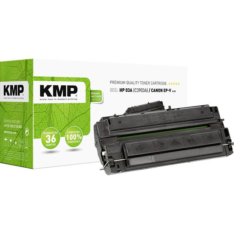 Foto van Kmp h-t9 tonercassette vervangt hp 03a, c3903a zwart 4000 bladzijden compatibel toner