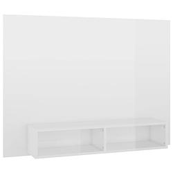 Foto van Vidaxl tv-wandmeubel 120x23,5x90 cm spaanplaat hoogglans wit