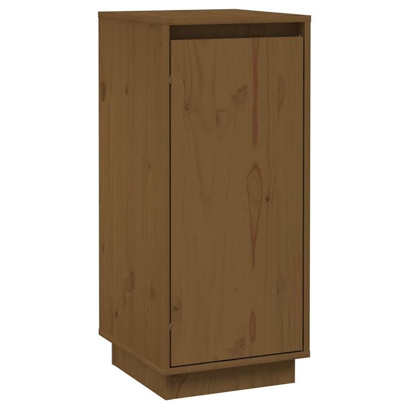 Foto van Vidaxl dressoir 31,5x34x75 cm massief grenenhout honingbruin