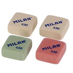 Foto van Milan gummen 430 2,8 x 1,3 cm rubber wit/roze/groen 4 stuks