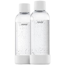 Foto van Mysoda pet-fles 1l bottle 2 pack white wit