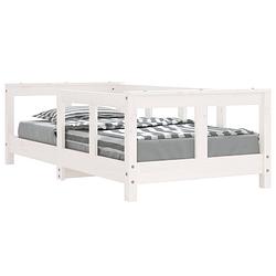 Foto van Vidaxl kinderbedframe 70x140 cm massief grenenhout wit