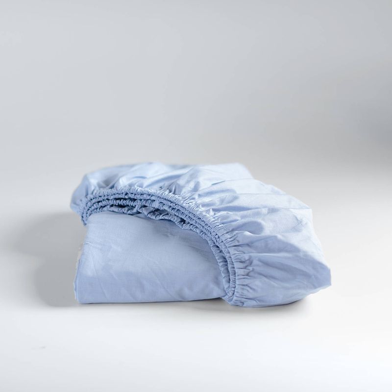 Foto van Cinderella weekend - hoeslaken (tot 25 cm) - katoen - 160x210 cm - soft blue