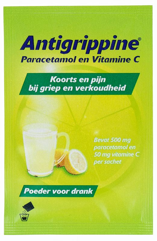 Foto van Antigrippine poeder voor drank sachets