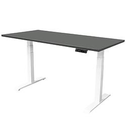 Foto van Elektrisch verstelbaar bureau - 140x80 cm - dual motor - wit / antraciet