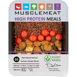 Foto van Muscle meat high protein meals plant based gehakt farmers potato blend 450g bij jumbo