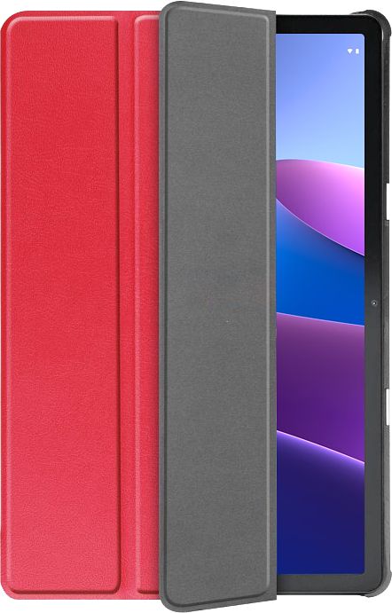 Foto van Just in case smart tri-fold lenovo tab m10 (3e generatie) book case rood