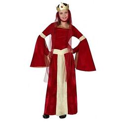 Foto van Middeleeuwse prinses/koningin kostuum meisjes- carnavalskleding - voordelig geprijsd 116 (5-6 jaar)