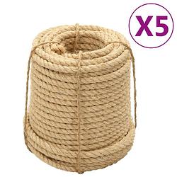 Foto van Vidaxl touw 5 st 16 mm 100 m sisal