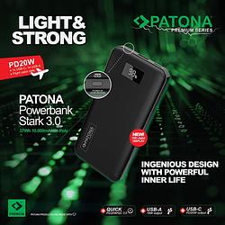 Foto van Patona premium powerbank pd20w 10.000mah - ondersteunt pd snelladen