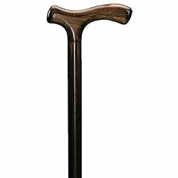 Foto van Gastrock houten wandelstok - beukenhout - bruin - fritz handvat - voor heren en dames - lengte 94 cm
