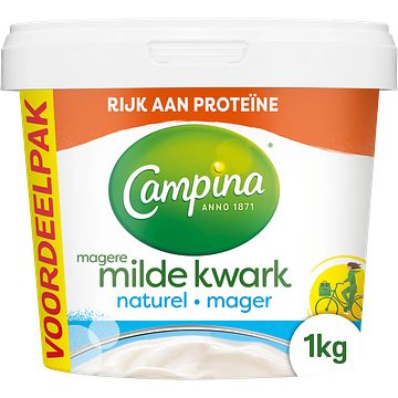 Foto van Campina magere kwark naturel 1000g bij jumbo