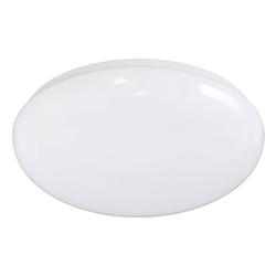 Foto van Led plafondlamp met bewegingssensor - aigi - opbouw rond 18w - warm wit 3000k - 360° - mat wit aluminium